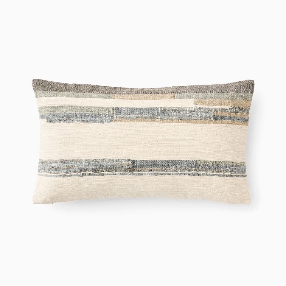 Colourblock Silk Stripe Cushion Cover